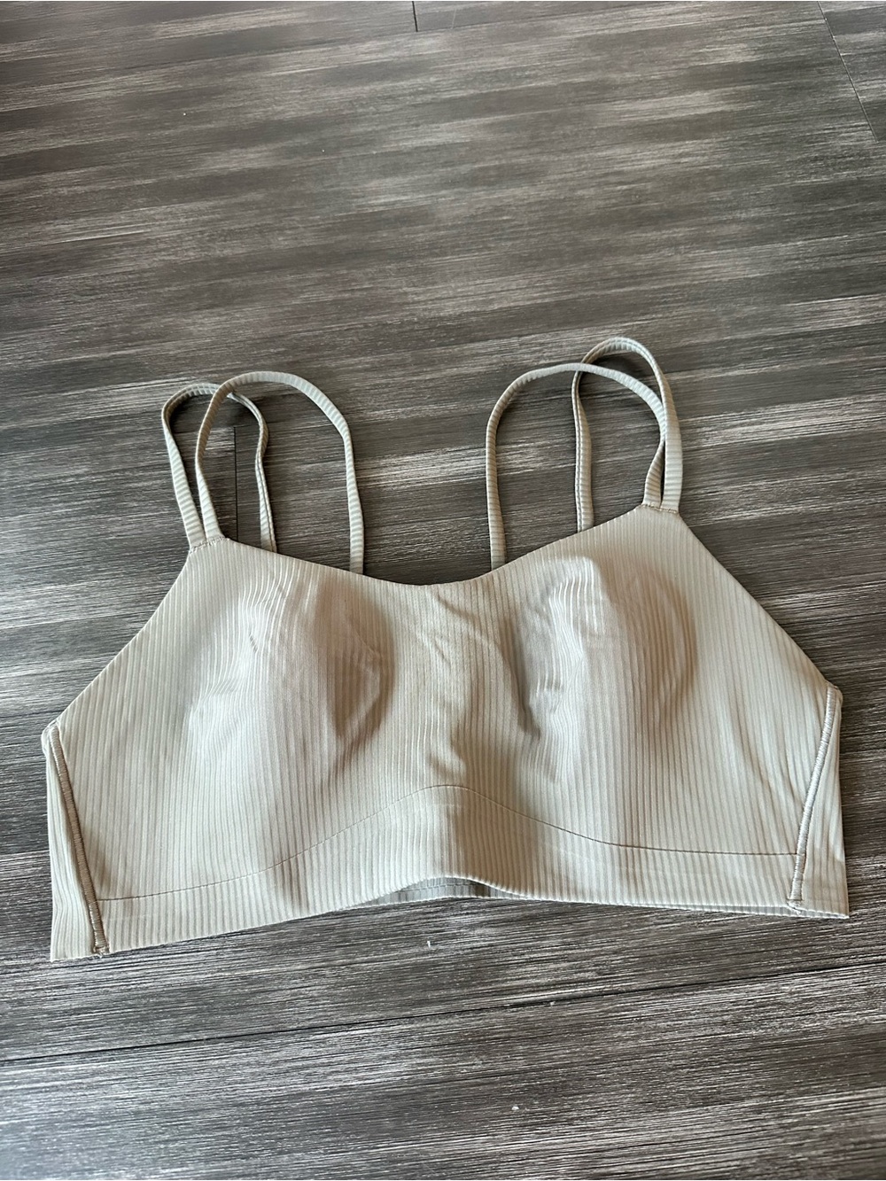 Lululemon Beige Ribbed Bralette Top